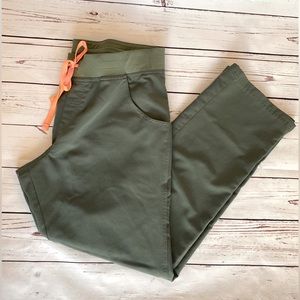 Figs Olive Green Technical Collection Pants Large